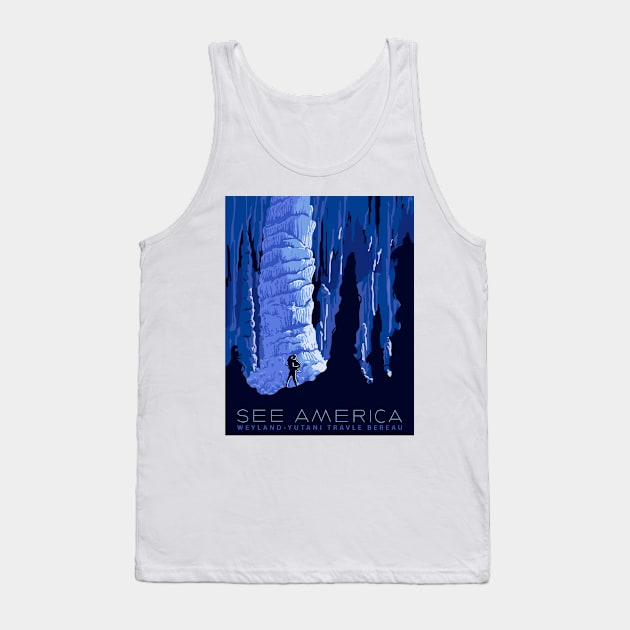 SEE AMERICA -  Aliens movie and national parks parody poster. Tank Top by rolphenstien